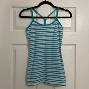 Lululemon Striped Blue and White Women's Tank Top
